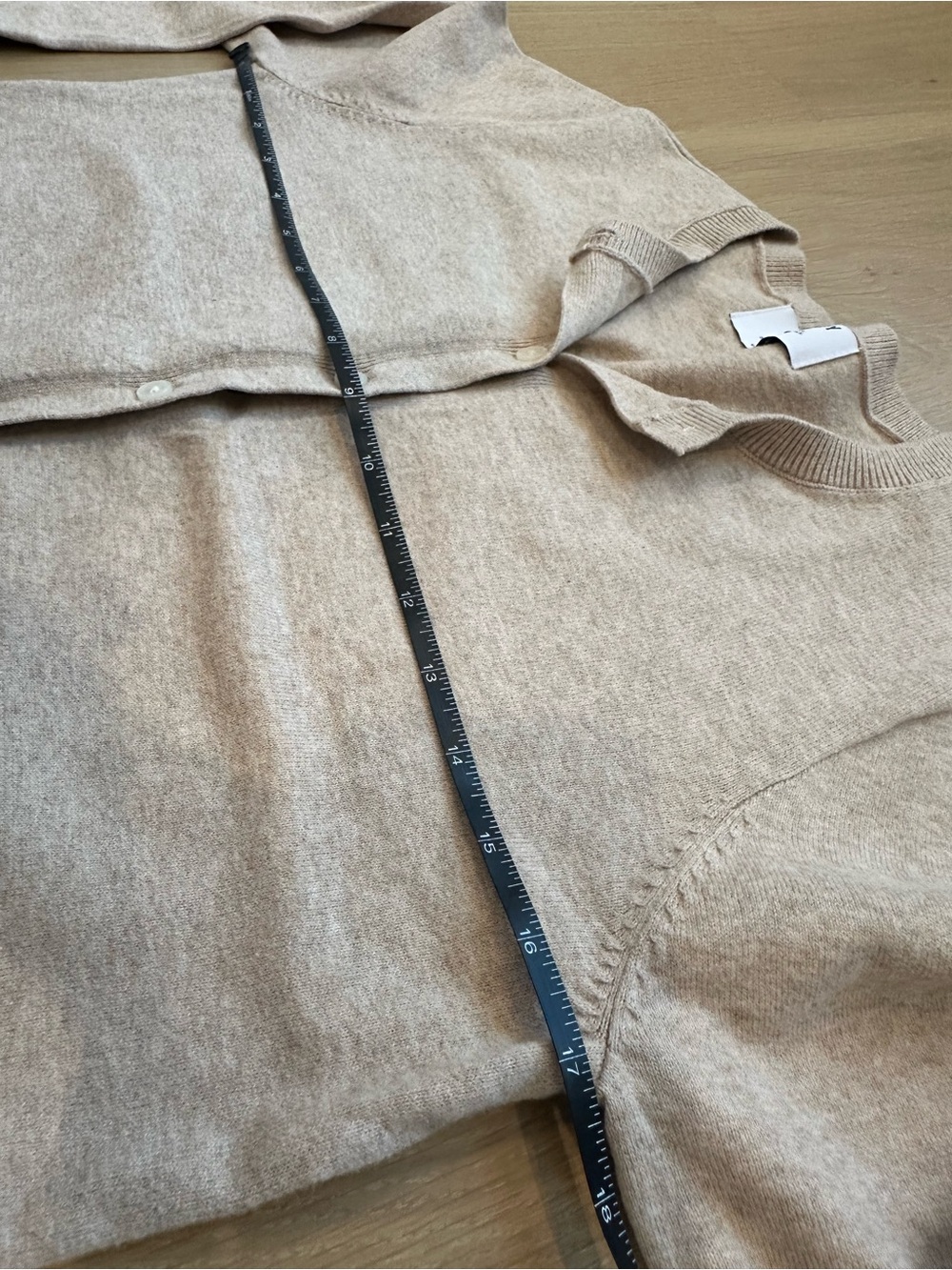Old Navy Quiet Luxury Classic Cream Crew Neck Button Front Cotton Cardigan Small - Picture 8 of 9